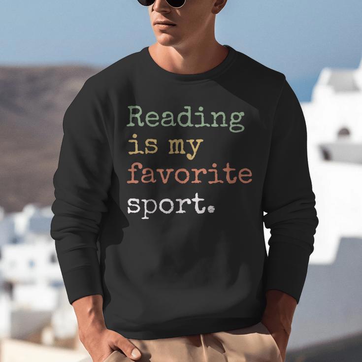 Reading Is My Favorite Sport Book Lovers Man Woman Unisex Sweatshirt