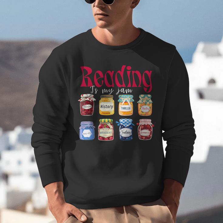 Reading Is My Jam Teacher Student Book Lovers Unisex Sweatshirt