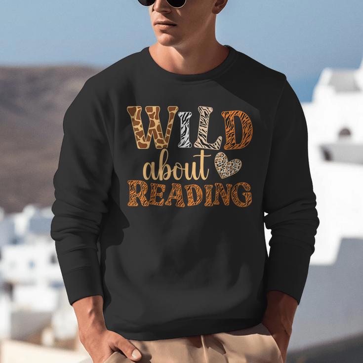 Reading Lover Wild About Reading Reading Books And Bookworm Unisex Sweatshirt