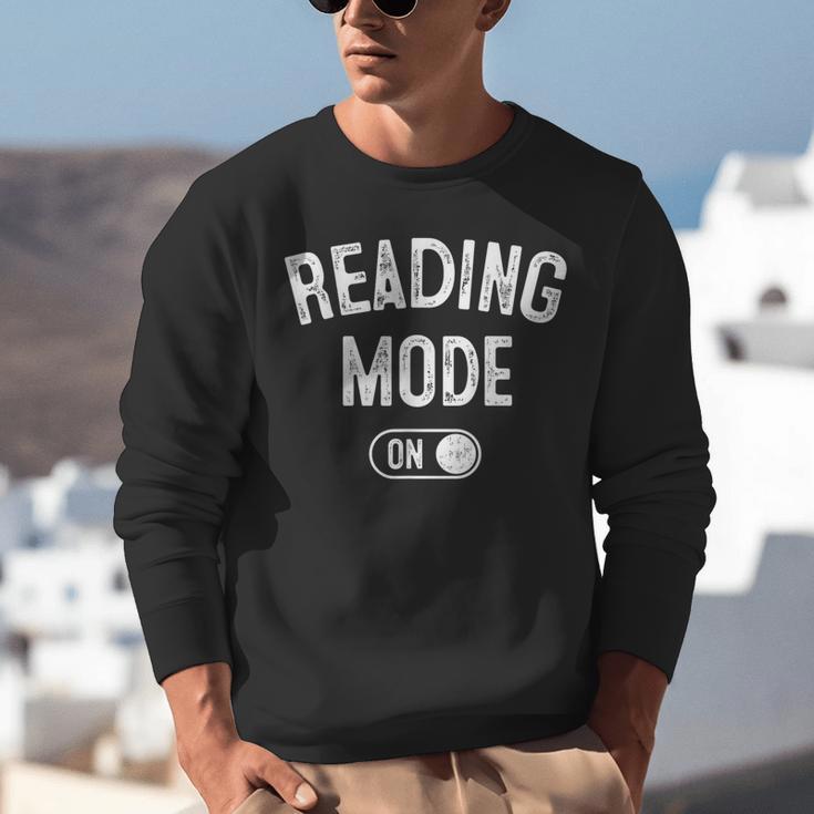 Reading Mode On Book Lover Librarian Teacher Unisex Sweatshirt