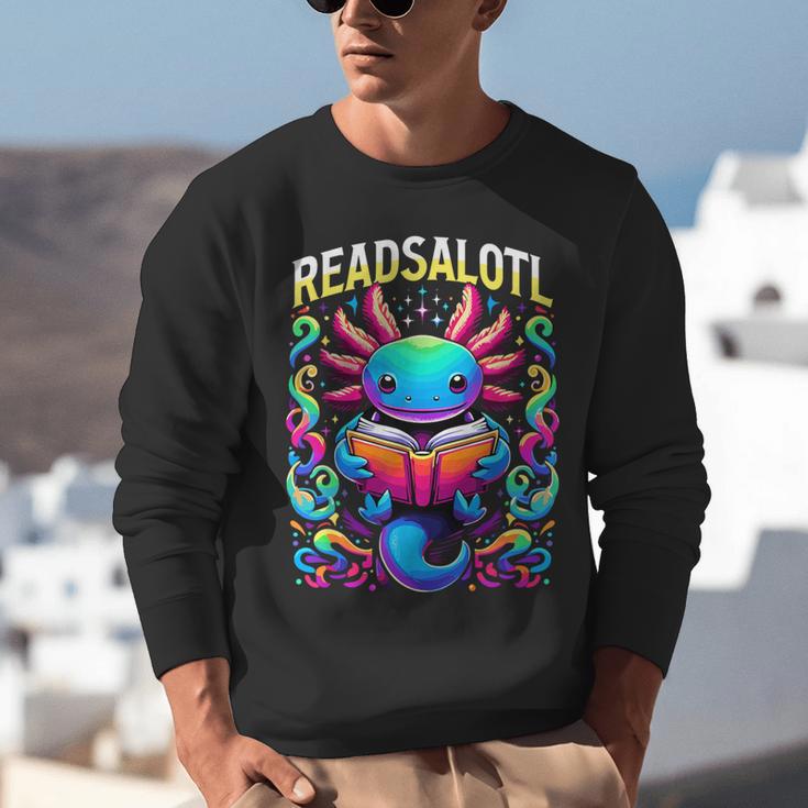 Readsalotl Axolotl Book Lovers Axolotls Unisex Sweatshirt Readsalotl Axolotl Book Lovers Axolotls Unisex Sweatshirt