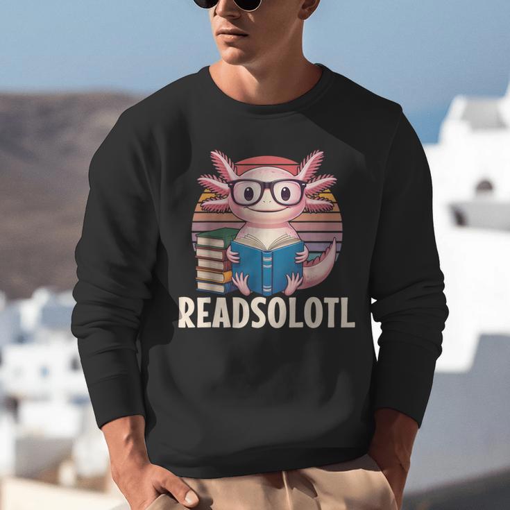 Readsolotl Axolotl Reading Book Lover Kawaii Bookworms Unisex Sweatshirt Readsolotl Axolotl Reading Book Lover Kawaii Bookworms Unisex Sweatshirt