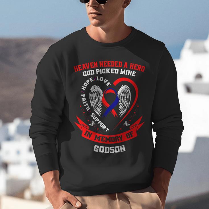 Red CHD Heart Disease Awareness Shirts In Memory Of Godson Unisex Sweatshirt