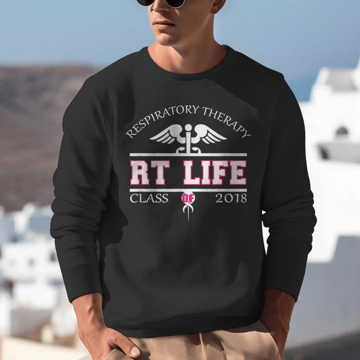 Respiratory Therapist Graduation Class Of 2018 Pink RT Life Unisex Sweatshirt
