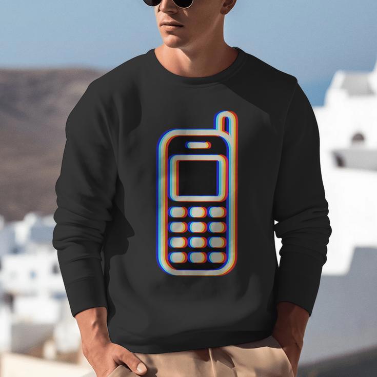 Retro Cell Vintage Mobile Phone 90s Nostalgia Vaporwave Fun Unisex Sweatshirt Retro Cell Vintage Mobile Phone 90s Nostalgia Vaporwave Fun Unisex Sweatshirt