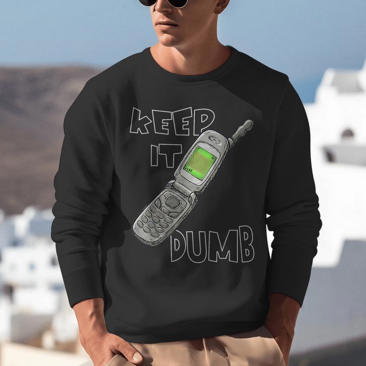 Retro Dumb Flip Phone Vintage 90s Y2K Tech Nostalgia Unisex Sweatshirt Retro Dumb Flip Phone Vintage 90s Y2K Tech Nostalgia Unisex Sweatshirt