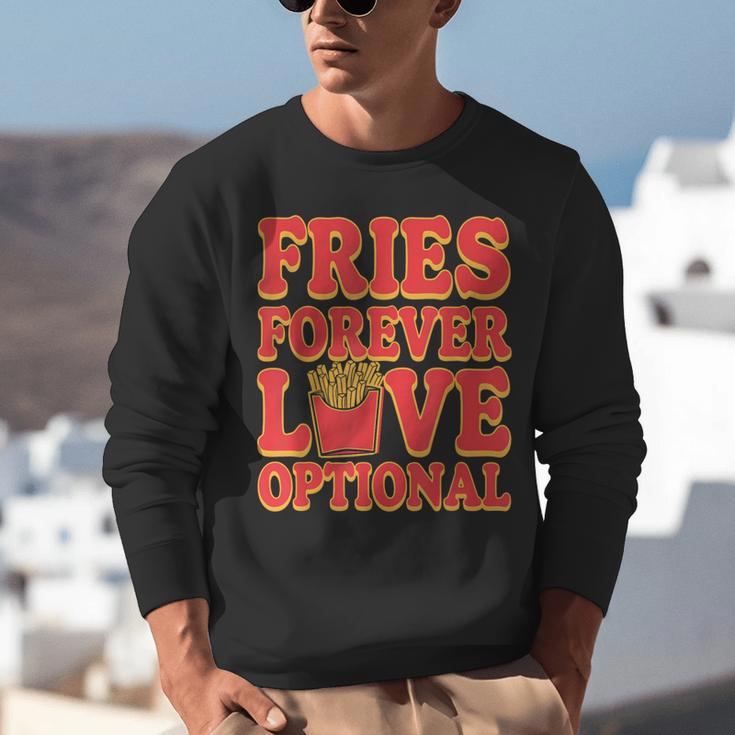 Retro Fast Food Nostalgia Vintage Diner Fries Shakes Burgers Unisex Sweatshirt