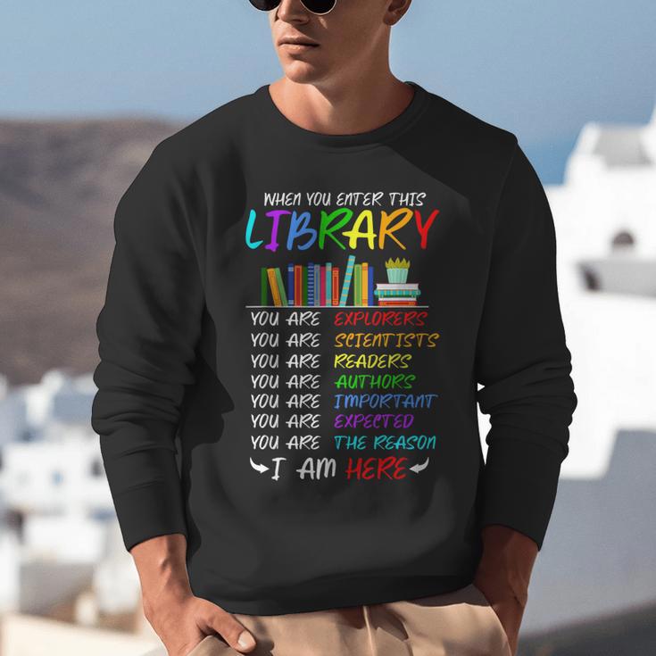 Retro Librarian Book Reader Library Book Reading Unisex Sweatshirt