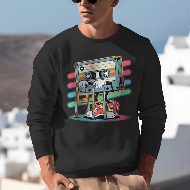 Retro Old Cassette Tape Cartoon With Walker Nostalgia Unisex Sweatshirt Retro Old Cassette Tape Cartoon With Walker Nostalgia Unisex Sweatshirt