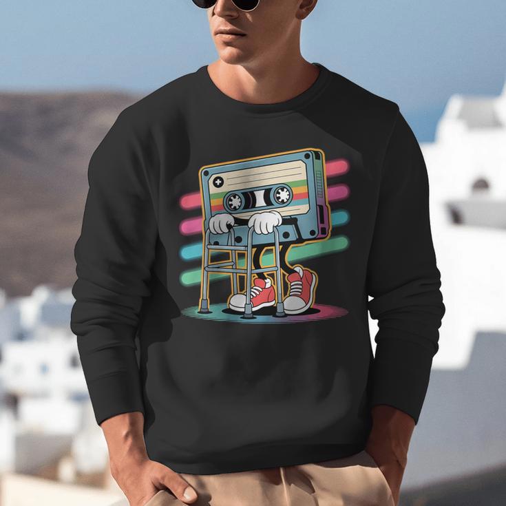 Retro Old Cassette Tape Cartoon With Walker Nostalgia Unisex Sweatshirt Retro Old Cassette Tape Cartoon With Walker Nostalgia Unisex Sweatshirt