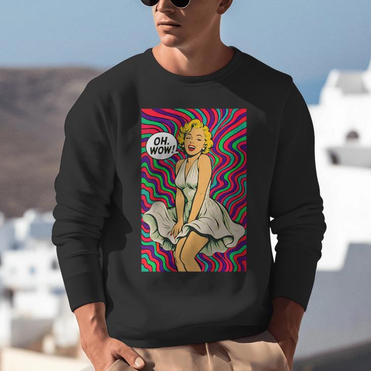 Retro Pop Art Vintage Style Blonde Psychedelic 50s Nostalgia Unisex Sweatshirt Retro Pop Art Vintage Style Blonde Psychedelic 50s Nostalgia Unisex Sweatshirt