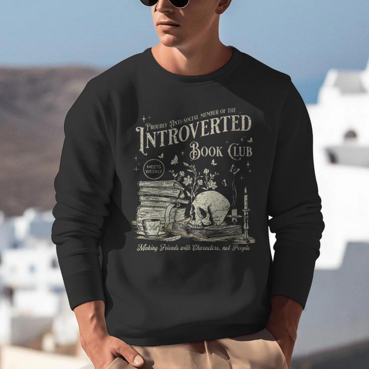 Retro Proud Anti Social Member Of Introverted Book Club Unisex Sweatshirt