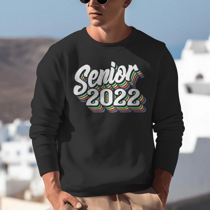 Retro Senior Class Of 2022 Men Women Graduation 90's Grad Unisex Sweatshirt