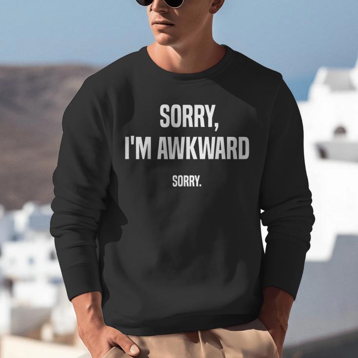 Retro Sorry I'm Awkward Sorry Introvert Awkward Unisex Sweatshirt