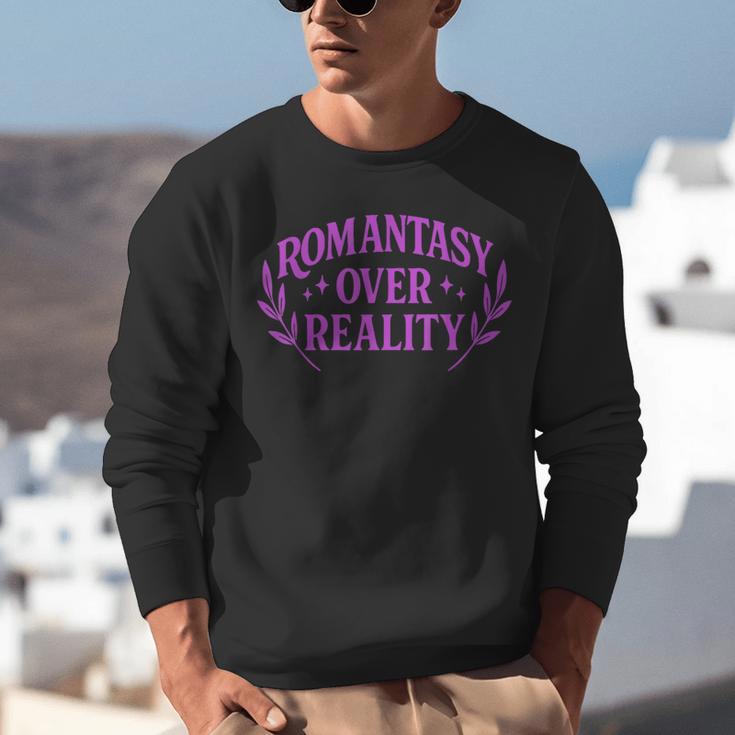 Romantasy Book Reader Aesthetic With Fantasy Feels Unisex Sweatshirt