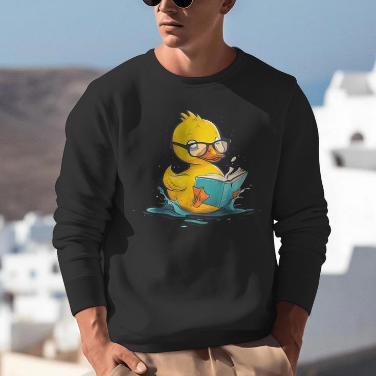 Rubber Duck Reading Book Reader Books Rubber Duckie Unisex Sweatshirt Rubber Duck Reading Book Reader Books Rubber Duckie Unisex Sweatshirt