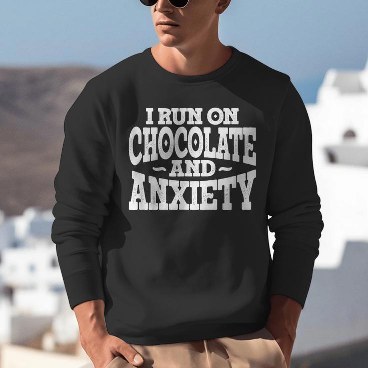 I Run On Chocolate And Anxiety Introvert Unisex Sweatshirt I Run On Chocolate And Anxiety Introvert Unisex Sweatshirt
