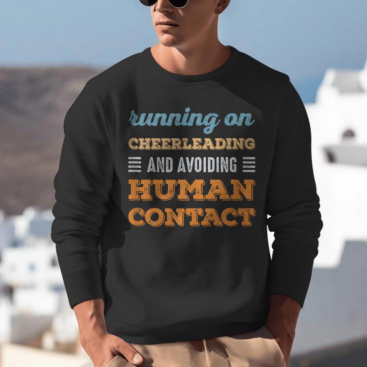 Running On Cheerleading Social Introvert Humor Vintage Unisex Sweatshirt Running On Cheerleading Social Introvert Humor Vintage Unisex Sweatshirt