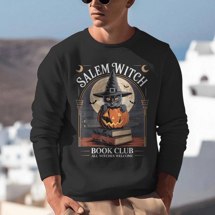 Salem Witch Book Club All Witches Welcome Halloween Reading Unisex Sweatshirt