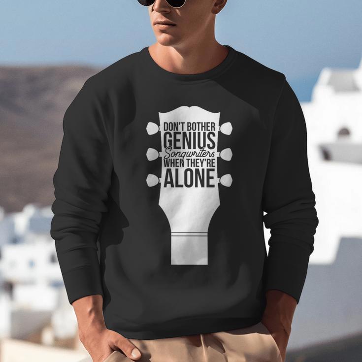Sarcastic Jokes Genius Songwriters Are Introvert Guitarist Unisex Sweatshirt