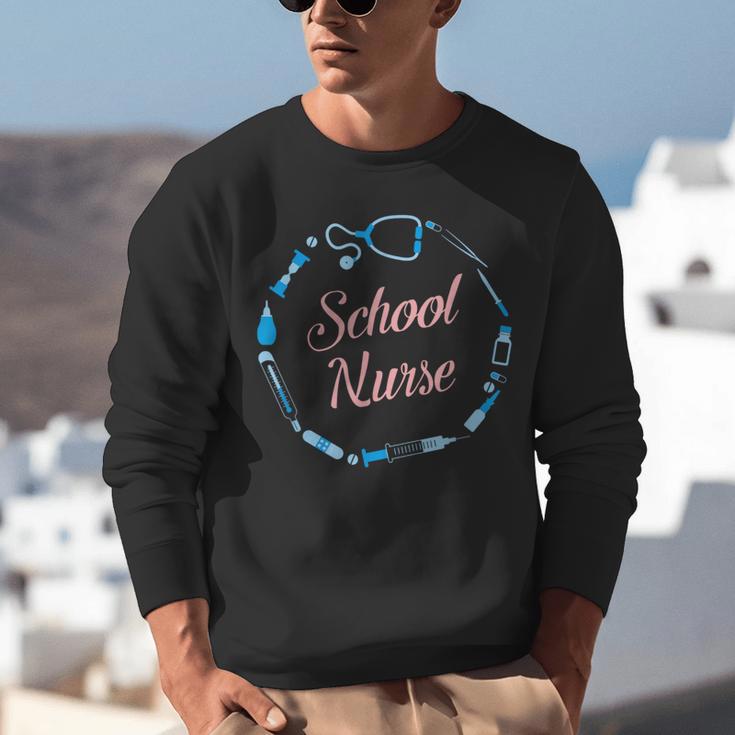 School Nurse Cute Adult Graduation Tshirt Nurses Fun Unisex Sweatshirt