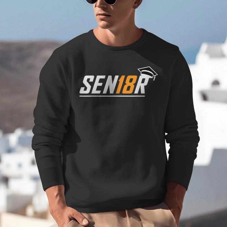 Senior 18 High School Graduation Eighteen Year Old Grad Unisex Sweatshirt