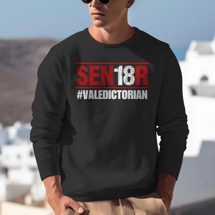 Senior 2018 Valedictorian School Colors Graduation Unisex Sweatshirt