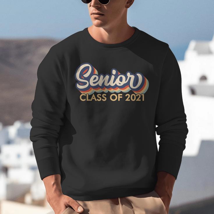 Senior 2021 Grad Shirt Retro 2021 Graduation Unisex Sweatshirt