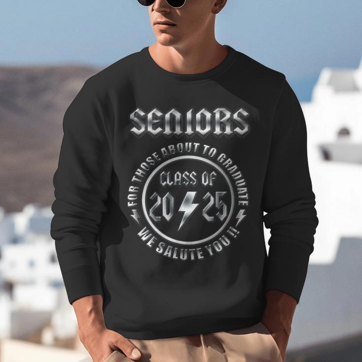 Senior 2025 Classic Rock Graduation We Salute You Unisex Sweatshirt