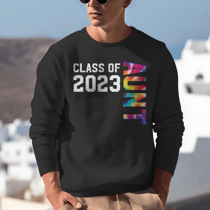 Senior Graduation Class Of 2023 Aunt Senior Tie Dye Unisex Sweatshirt