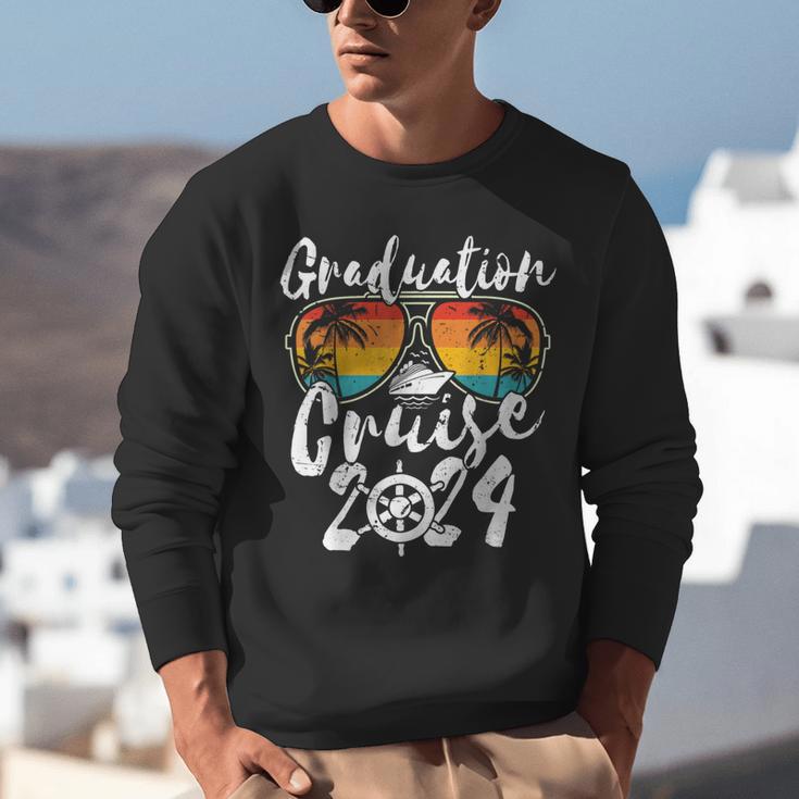 Senior Graduation Trip Cruise 2024 Retro Ship Party Cruise Unisex Sweatshirt
