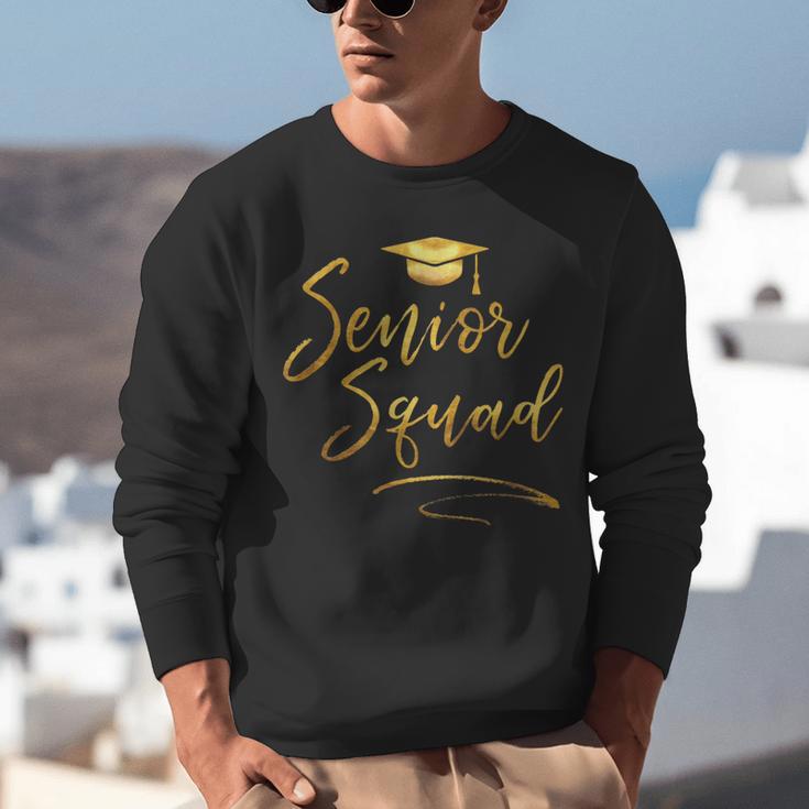 Senior Squad Graduation With Golden Cap Team Unisex Sweatshirt