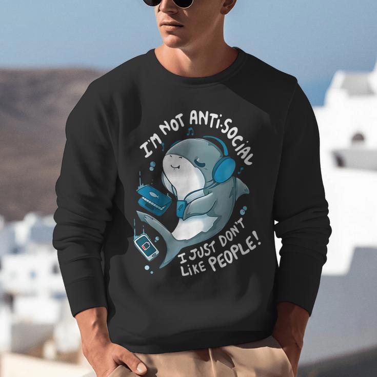 Shark Don’t Like People Antisocial Introvert Unisex Sweatshirt