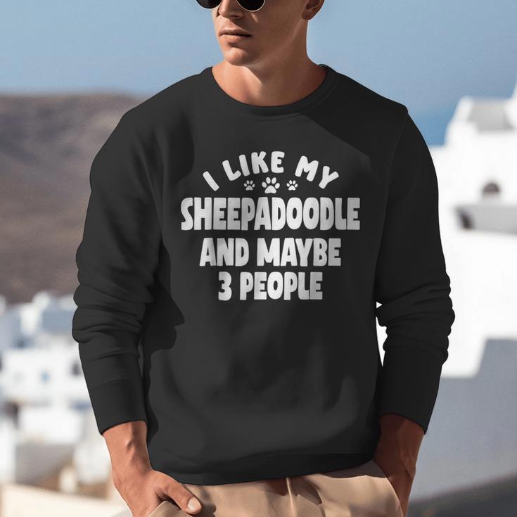 Sheepadoodle Fur Parent Sheeppoo Lover Dog Owner Introvert Unisex Sweatshirt
