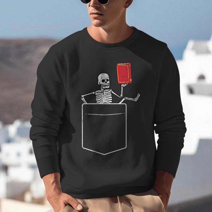 Skeleton Books Read Book Reading Librarian Across America Unisex Sweatshirt