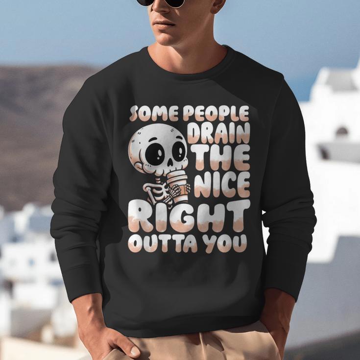 Skeleton Coffee Lover Introvert Unisex Sweatshirt