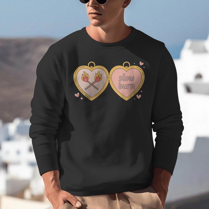 Slow Burn Romance Book Lover Tee Unisex Sweatshirt