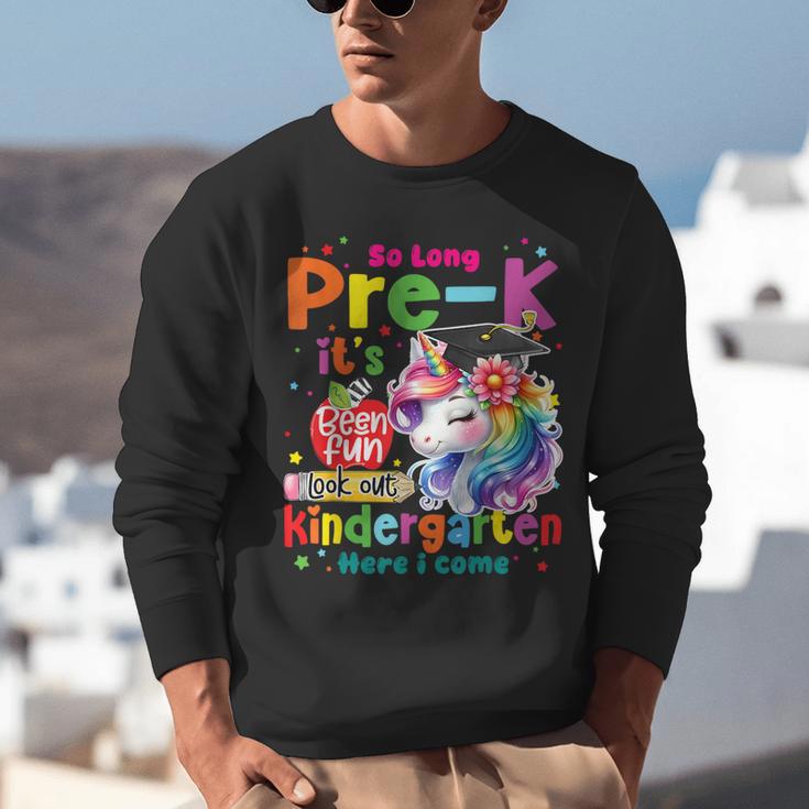 So Long Prek Pre-K Graduation Graduate Unicorn Kids Girls Unisex Sweatshirt