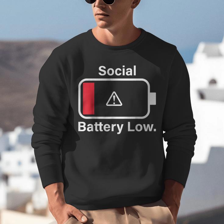 Social Battery Low Anti-Social Introvert Unisex Sweatshirt Social Battery Low Anti-Social Introvert Unisex Sweatshirt