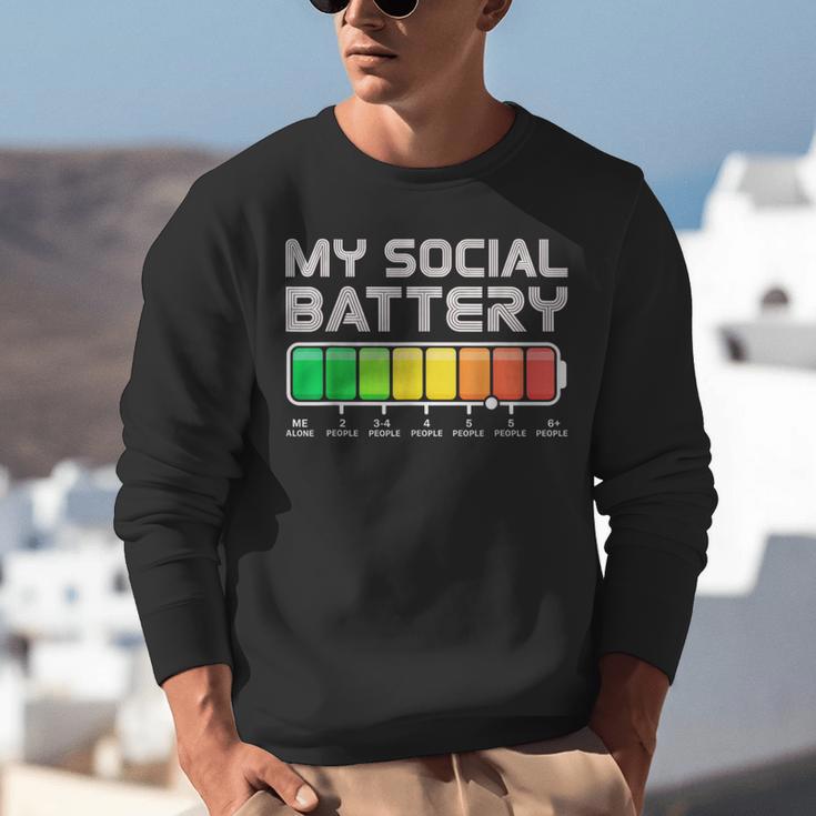 Social Battery Low Energy Antisocial Introvert Unisex Sweatshirt Social Battery Low Energy Antisocial Introvert Unisex Sweatshirt