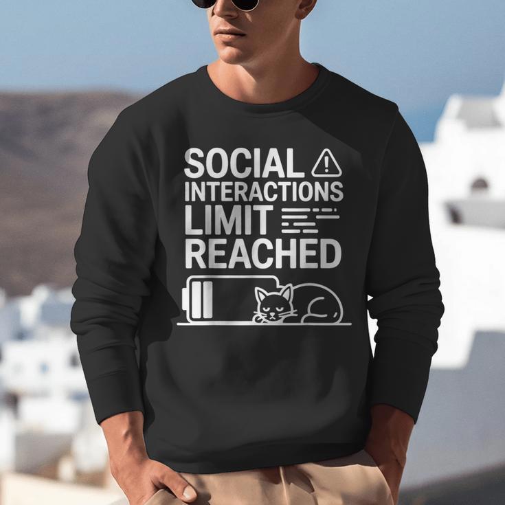 Social Interactions Limit Reached Introvert Tired Unisex Sweatshirt Social Interactions Limit Reached Introvert Tired Unisex Sweatshirt