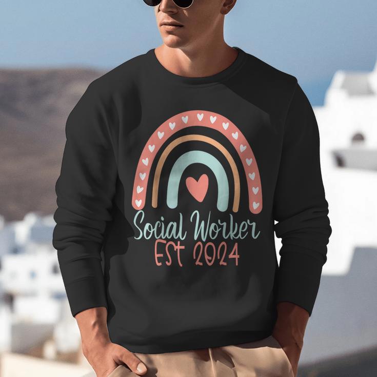 Social Worker Work MSW BSW Graduation 2024 Masters Degree Unisex Sweatshirt