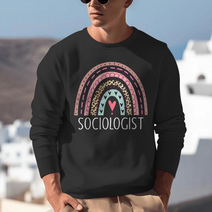 Sociologist Sociology Teacher Graduation Rainbow Unisex Sweatshirt