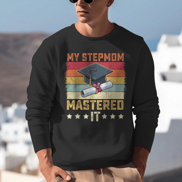 My Stepmom Mastered It Master's Degree Graduation Vintage Unisex Sweatshirt