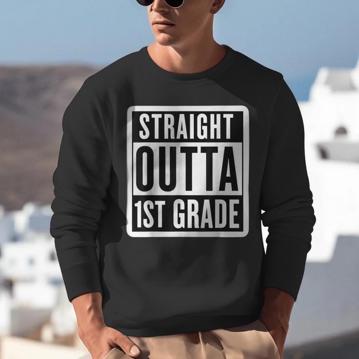 Straight Outta 1st Grade First Graduate Graduation Student Unisex Sweatshirt