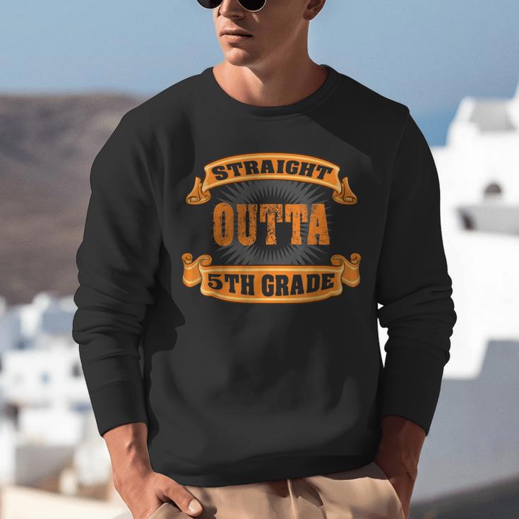Straight Outta 5th Grade Shirt Fifth Graduation Boys Girls Unisex Sweatshirt