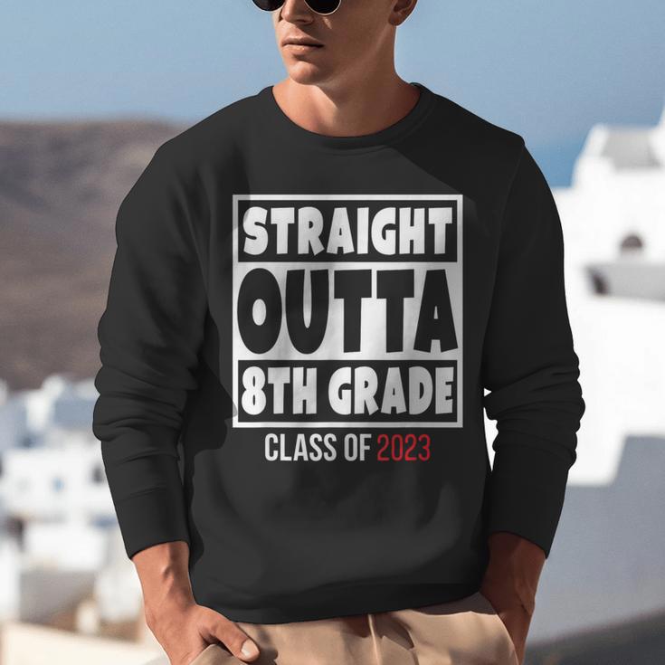Straight Outta 8th Grade Class Of 2023 Shirt Graduation Unisex Sweatshirt