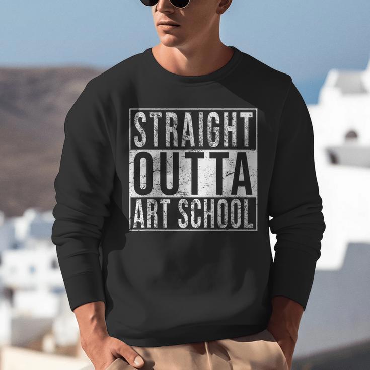 Straight Outta Art School Graduation Shirt Unisex Sweatshirt