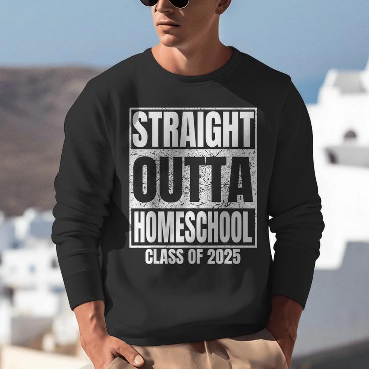 Straight Outta Homeschool Class 2025 Boys Kids Graduation Unisex Sweatshirt
