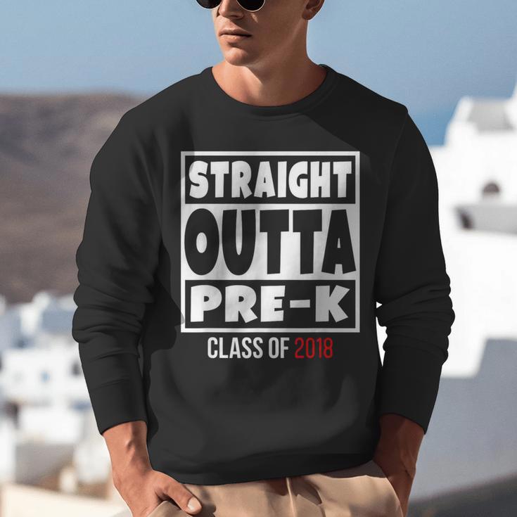 Straight Outta Pre-K Class Of 2018 Shirt Graduation Unisex Sweatshirt